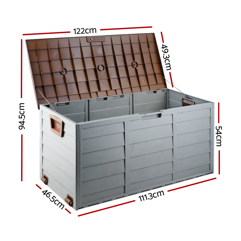 Gardeon 290L Outdoor Storage Box - Brown