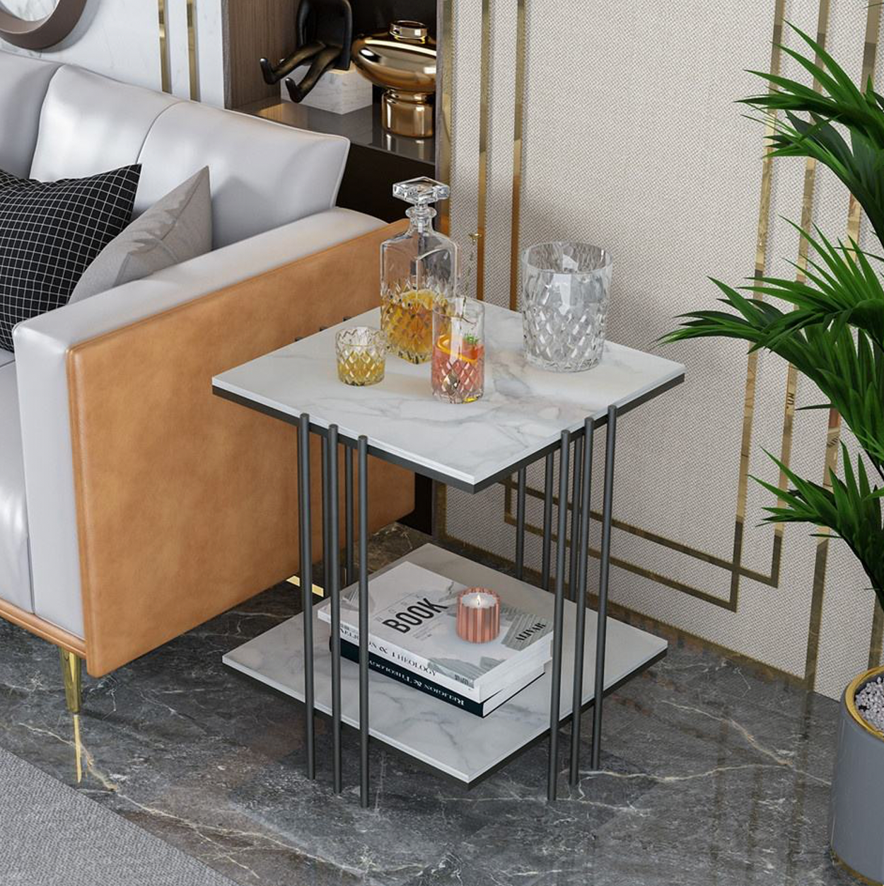 Interior Ave - Milano Black Square Side Table