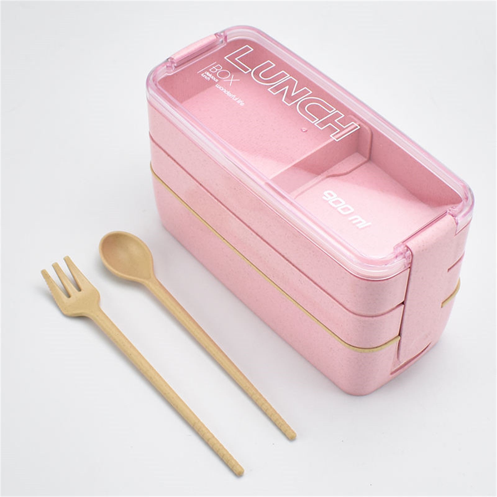 Cookingstuff 3 Layer Bento Box With Cover Lunch Eco Friendly Leakproof Food Container