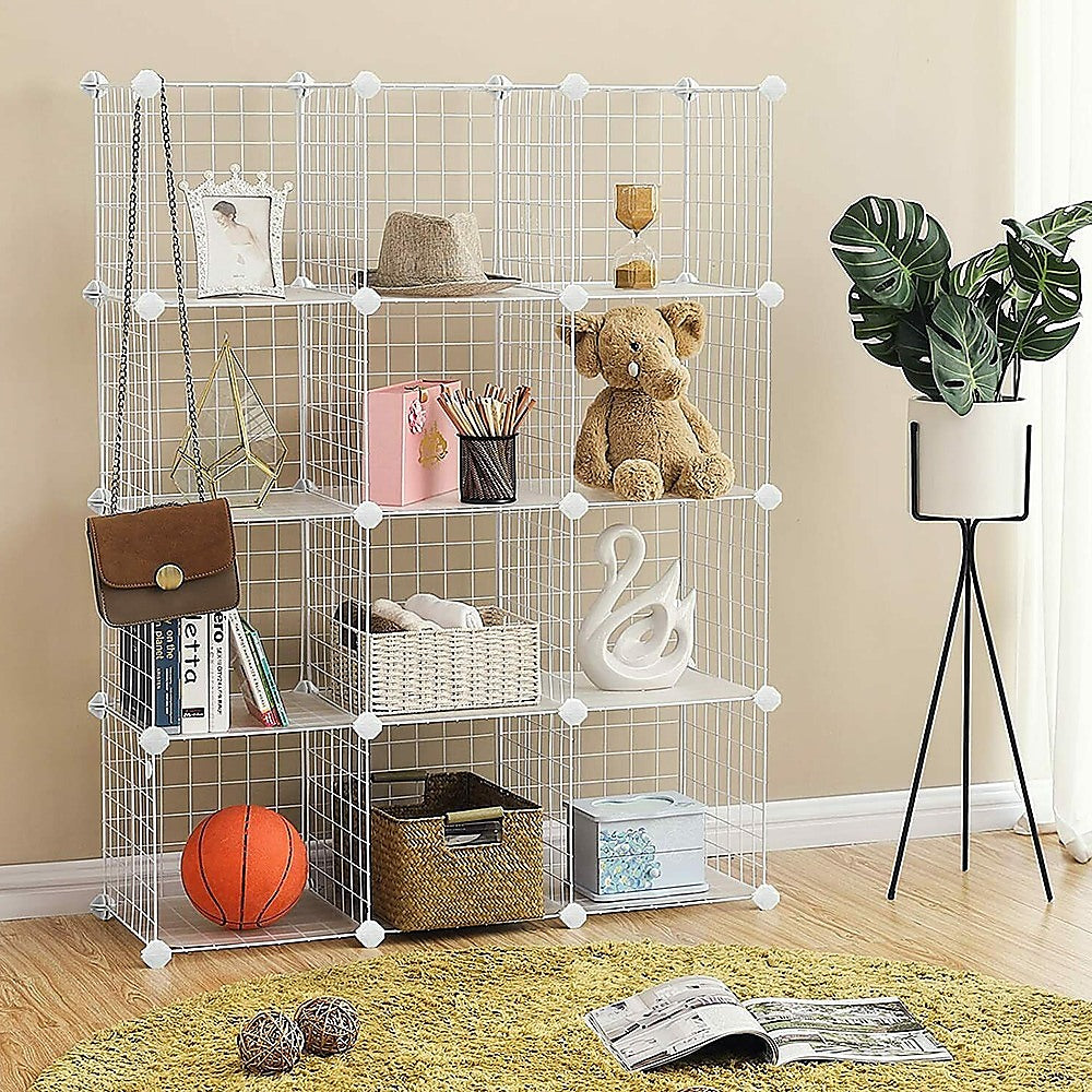 Cube Wire Grid Organiser Bookcase