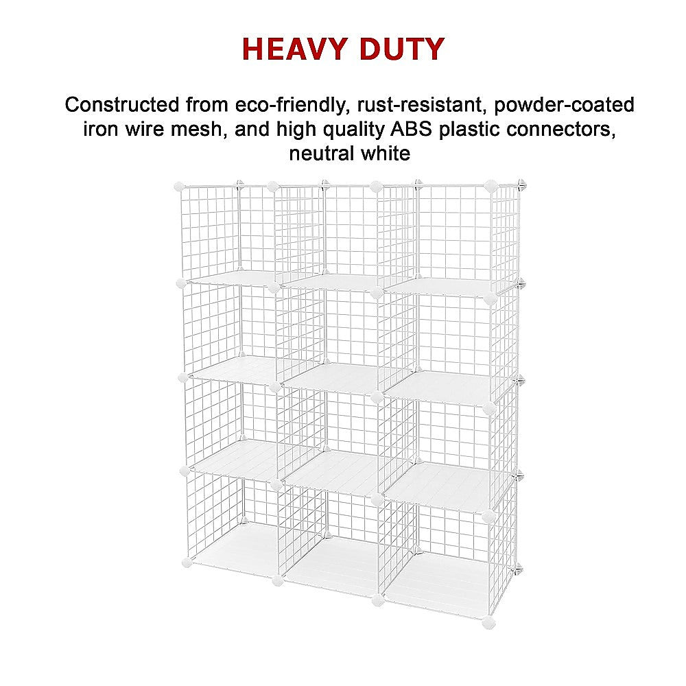 Cube Wire Grid Organiser Bookcase