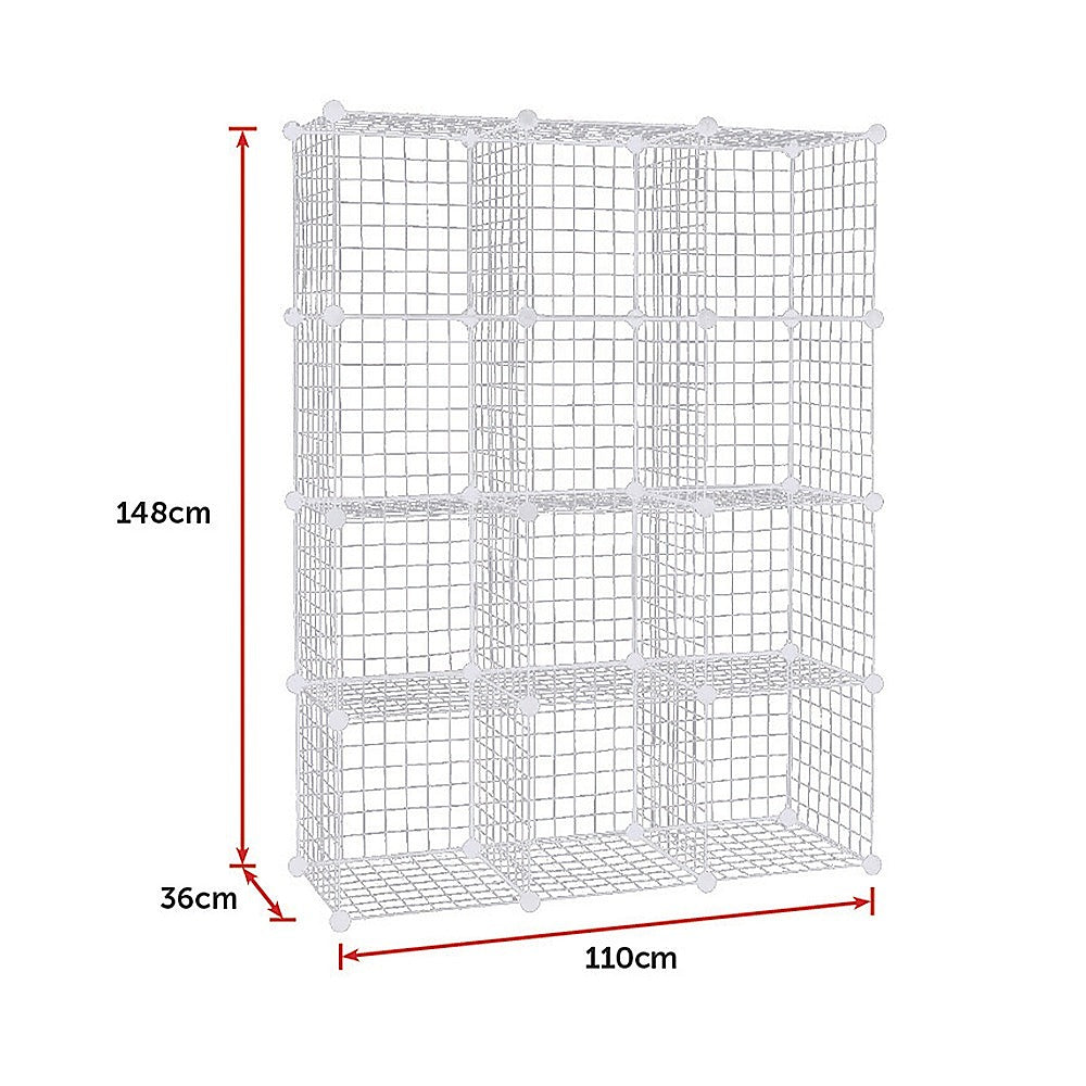 Cube Wire Grid Organiser Bookcase