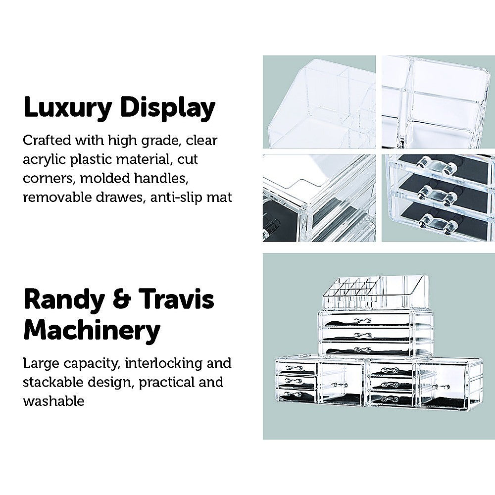 Drawers Clear Acrylic Tower Organiser