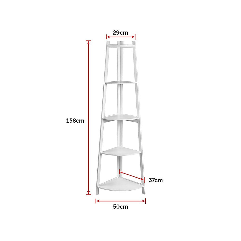 Corner Ladder Shelf Bookcase Display Storage Unit