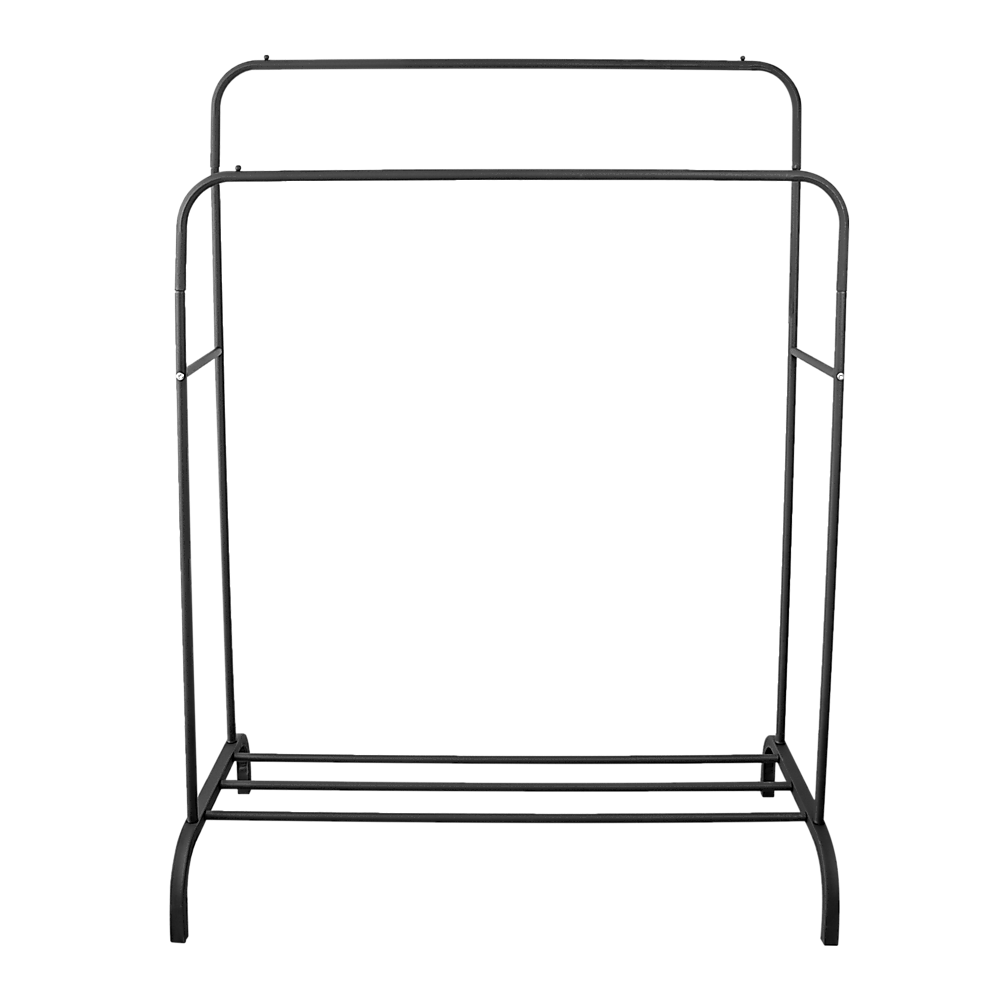 Heavy Metal Double Clothes Rail Hanging Rack Garment Display Stand Storage Shelf