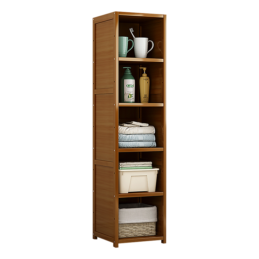 Bamboo Shelf Bookcase Display Storage Rack Stand Livingroom Bedroom