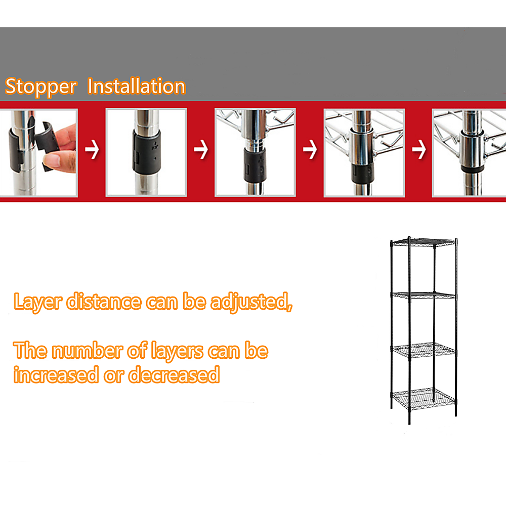 Modular Wire Storage Shelf 600 x 600 x 1800mm Steel Shelving